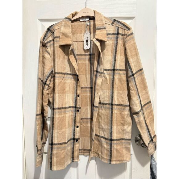 Coofandy men’s shacket plaid button down XXL - Picture 3 of 4